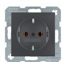 Розетка із захистом від дітей, антрацит, 16А/250В Berker B.3/B.7