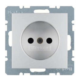 Розетка із захистом від дітей, алюмінію, 16А/250В Berker B.3/B.7