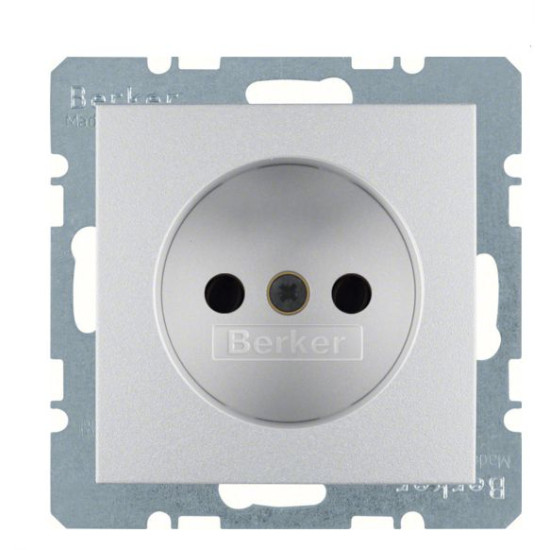 Розетка із захистом від дітей, алюмінію, 16А/250В Berker B.3/B.7