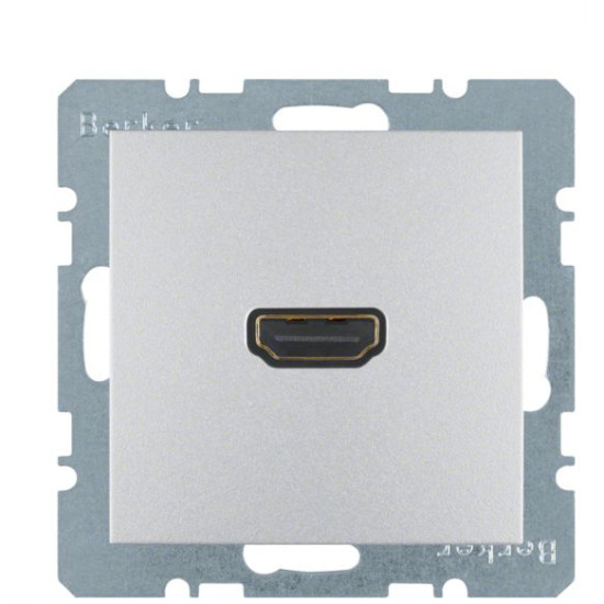 Розетка HDMI, алюміній Berker B.3/B.7