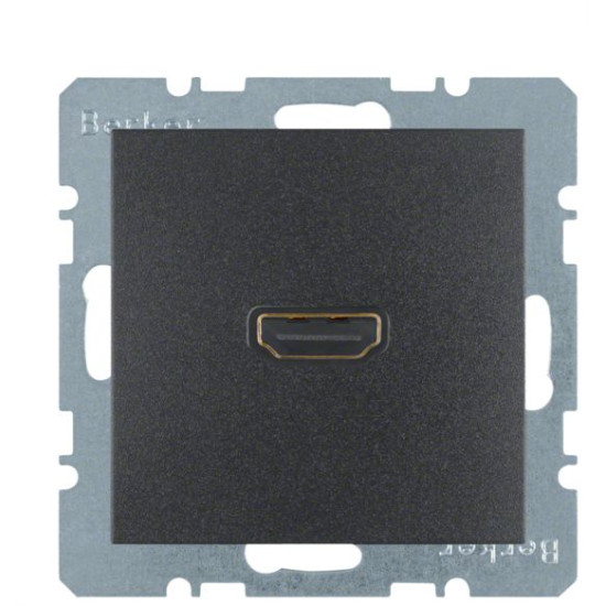 Розетка HDMI, антрацит Berker B.3/B.7