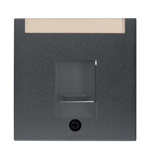 Накладка для супортів модуля RJ12/RJ45 антрацит Berker S.1/B.3/B.7