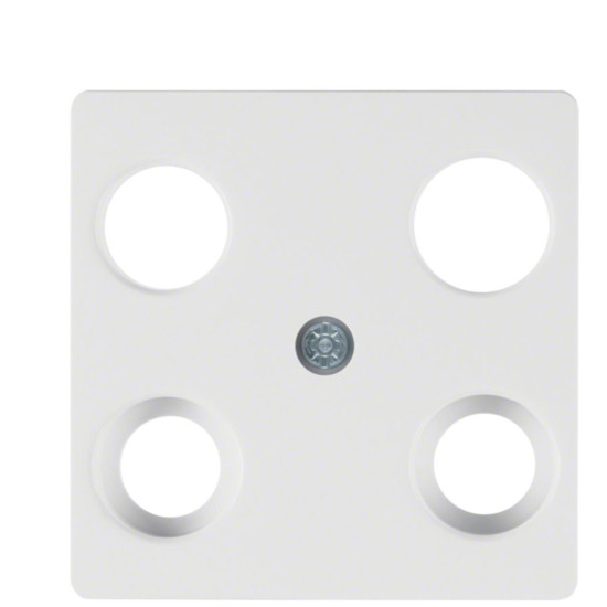 Накладка для антеної розетки 4 отвори, полярна білизна матова Berker S.1/B.3/B.7