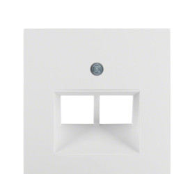 Накладка для розетки UAE/E-DAT, полярна білизна матова Berker S.1/B.3/B.7