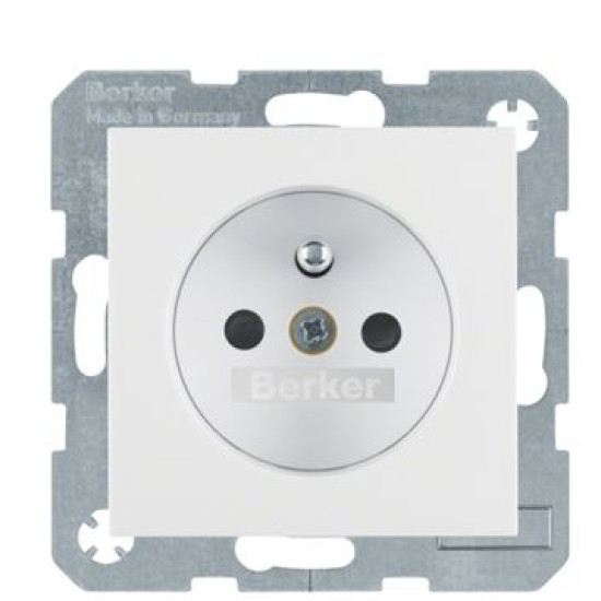 Розетка полярна білизна матова, 16А/250В Berker S.1/B.3/B.7