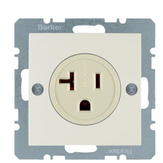 Розетка Євро-американська, біла 16А/250В Berker S.1