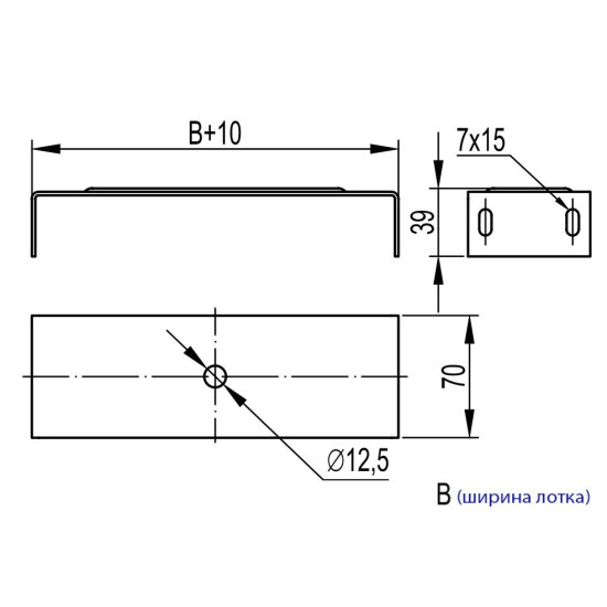 Скоба DKC BMT-10 (SPC) під лоток з 100