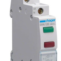 Сигнальна лампа SVN 126, зелений/червоний, Hager