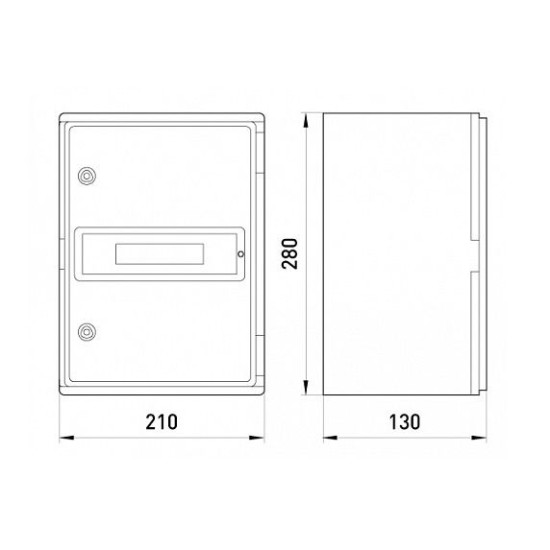 Шафа ударостійка e.plbox.210.280.130.8m.blank E.Next