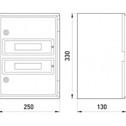 Шафа ударостійка e.plbox.250.330.130.18m.blank E.Next