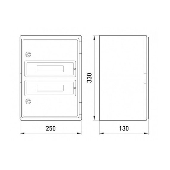 Шафа ударостійка e.plbox.250.330.130.18m.blank E.Next