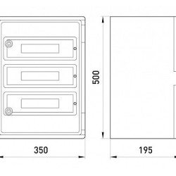 Шафа ударостійка e.plbox.350.500.195.45m.blank E.Next