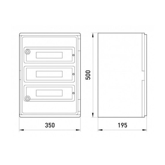 Шафа ударостійка e.plbox.350.500.195.45m.blank E.Next