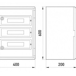 Шафа ударостійка e.plbox.400.600.200.60m.blank E.Next