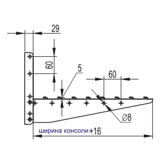Консоль ML для дротяного лотка 400 мм DKC FC33833