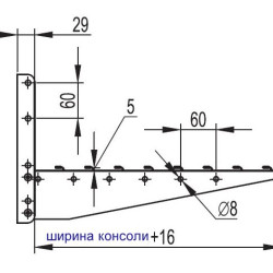 Консоль ML для дротяного лотка 500 мм DKC FC33834