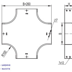 Хрестоподібний відгалужувач DKC DPX 100х100