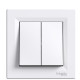 Вимикач 2-кл. білий Asforа, EPH0300121
