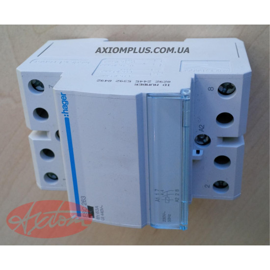 Контактор 63A ESC263 (2НО, 230В) 3м Hager