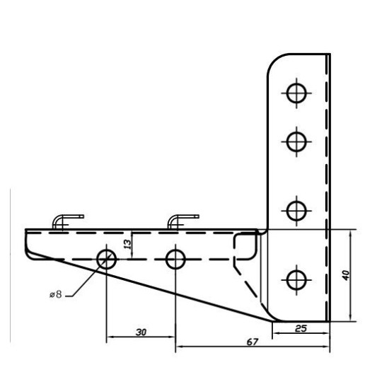 Полегшена консоль ML 100 мм DKC FC34105