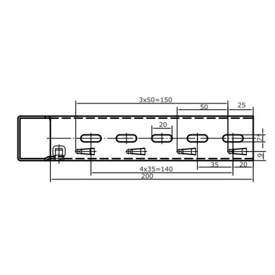Полегшена консоль ML 200 мм DKC FC34107