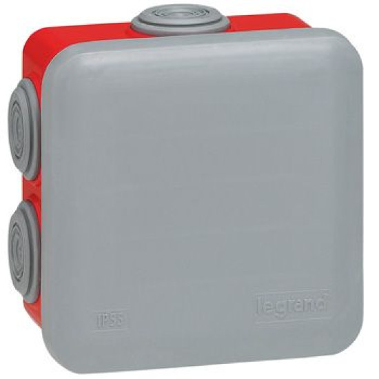 Розподільна коробка Legrand 92025 (105х105х55) IP55 червона
