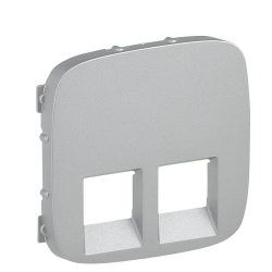 Панель розетки RJ11+RJ45 Legrand Valena Allure алюміній