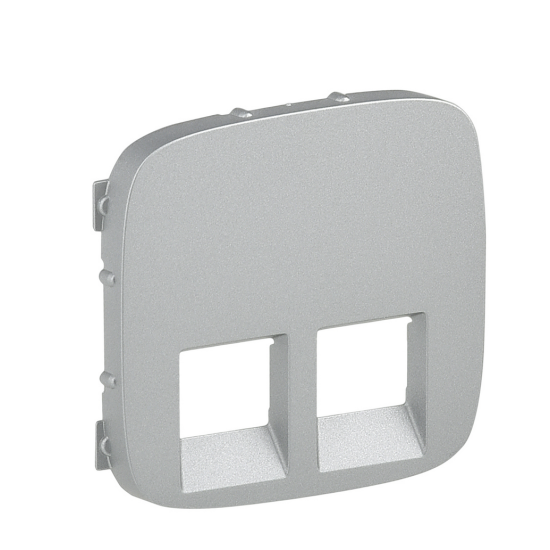 Панель розетки RJ11+RJ45 Legrand Valena Allure алюміній