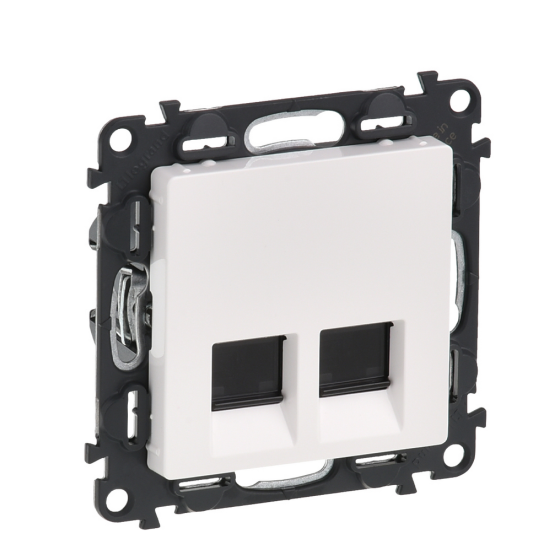 Механізм розетки 2xRJ45 Кат.5е UTP Valena Life білий