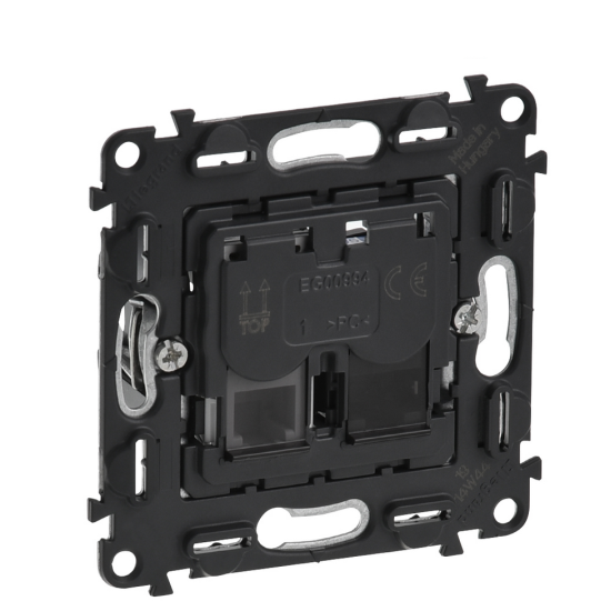 Механізм розетки RJ45+RJ11 Кат.6 UTP Legrand Valena In`Matic