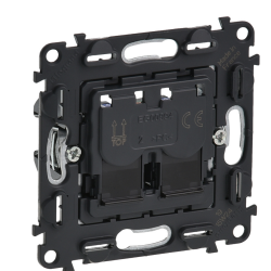 Механізм розетки подвійний RJ45 Кат.5е UTP Legrand Valena In`Matic