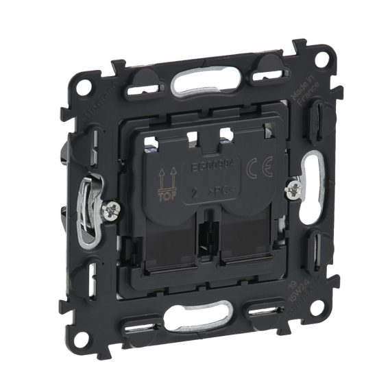 Механізм розетки подвійний RJ45 Кат.5е UTP Legrand Valena In`Matic