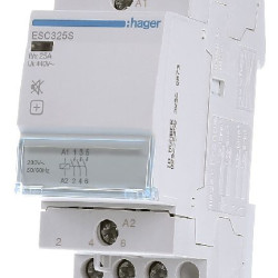 Модульний контактор ESC325S (25A, 3НО, 230В) Hager