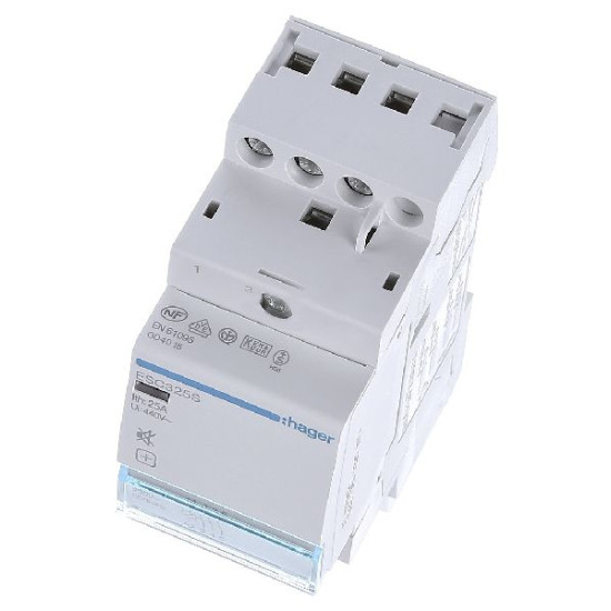 Модульний контактор ESC325S (25A, 3НО, 230В) Hager