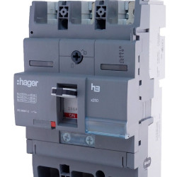 Автоматичний вимикач Hager x250, In=200А, 3п, 40kA