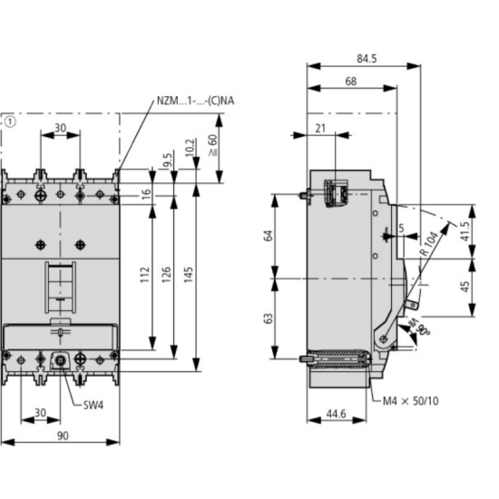 Автомат для захисту двигуна Eaton Moeller NZMN1-M100