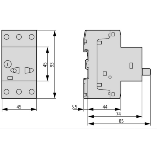 Автомат для захисту двигуна Eaton Moeller PKZM01-10