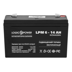 Акумулятор LogicPower AGM LPM 6-14 AH 6В