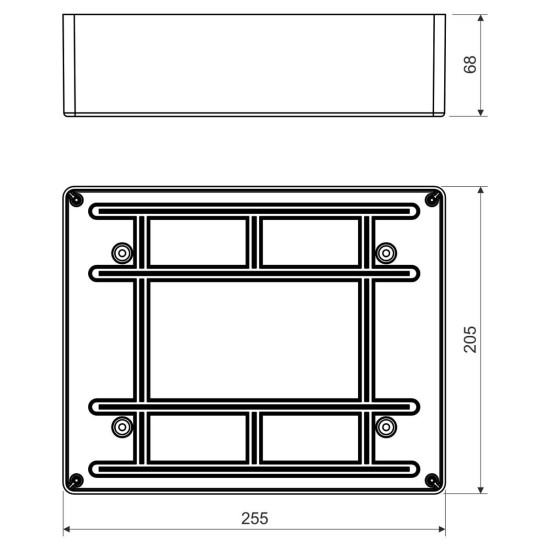 Розподільна коробка Kopos KT 250 KB (8595057600294) 255х205х68мм