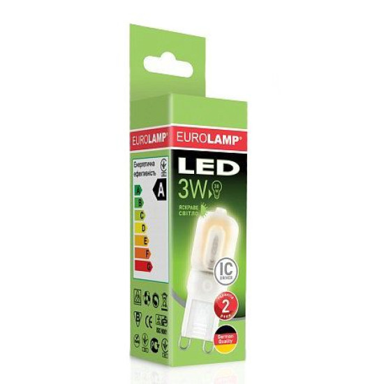 Лампочка LED 3Вт Eurolamp капсула 4000К 220В, G9