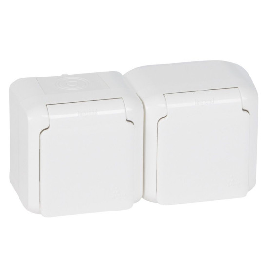 Розетка 2X2К+З Legrand Forix біла