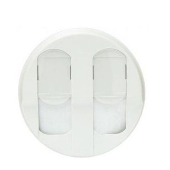 Панель розетки 2xRJ45 кат.6 (для UTP/FTP/SFTP) Legrand Celiane біла
