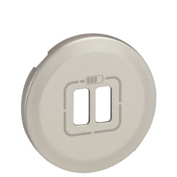 Панель розетки 2хUSB Legrand Celiane титан