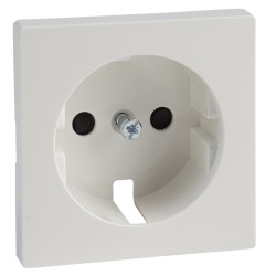Накладка Schneider Electric Merten System M MTN2330-0319 із заземленням та із захисними шторками (полярно білий)