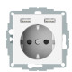 USB розетка Schuko Schneider Electric Merten System M MTN2366-0319 2 USB (полярно білий)