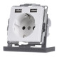 USB розетка Schuko Schneider Electric Merten System M MTN2366-0319 2 USB (полярно білий)