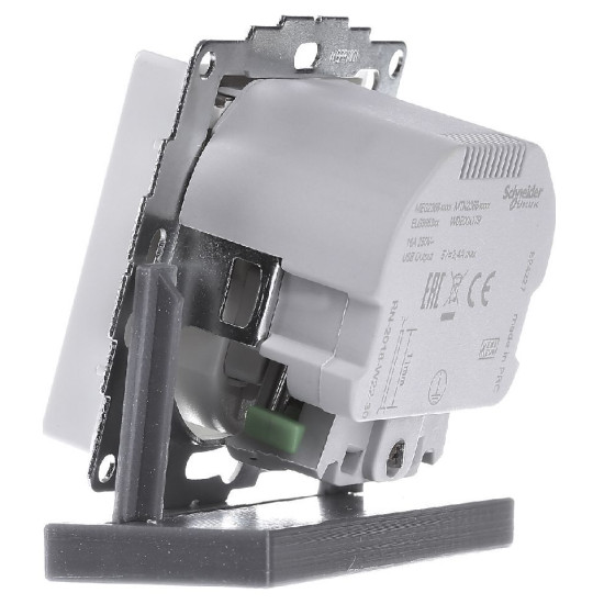 USB розетка Schuko Schneider Electric Merten System M MTN2366-0319 2 USB (полярно білий)