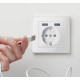 USB розетка Schuko Schneider Electric Merten System M MTN2366-0319 2 USB (полярно білий)