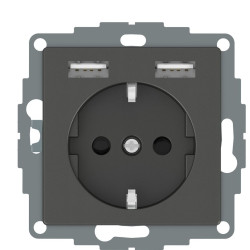 USB розетка Schuko Schneider Electric Merten System M MTN2366-0414 2 USB (антрацит)
