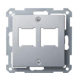 Двопортова центральна плата RJ11/RJ45 розетки Schneider Electric Merten System M MTN291260 (алюміній)